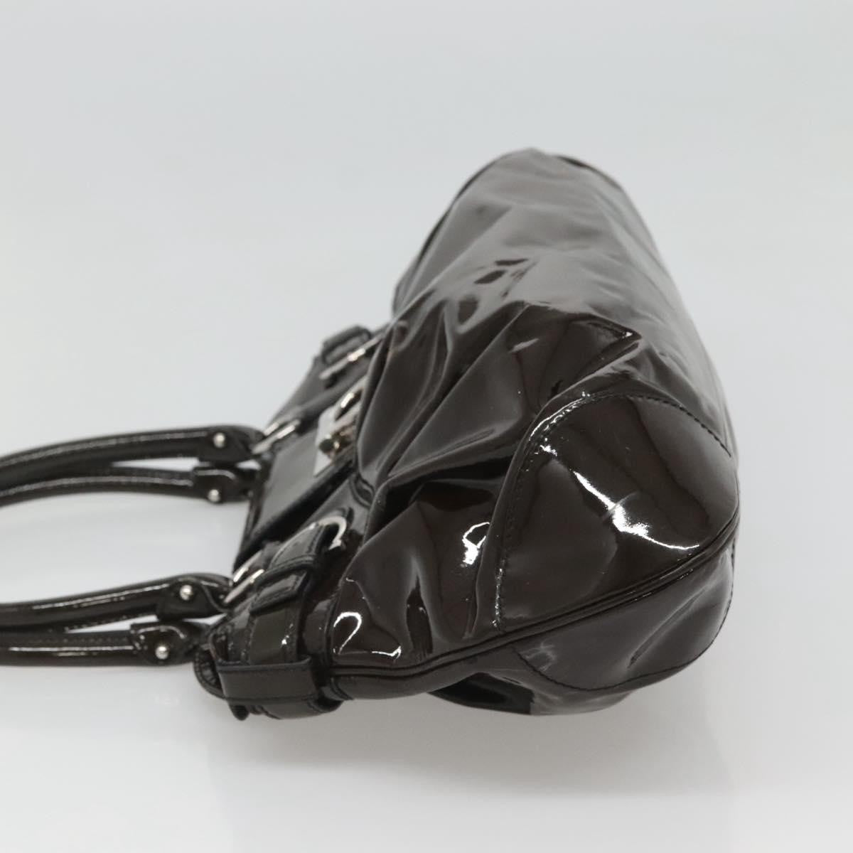 Salvatore Ferragamo Marisa Satchel Patent leather, BROWN, PATENT_LEATHER, Tote bag