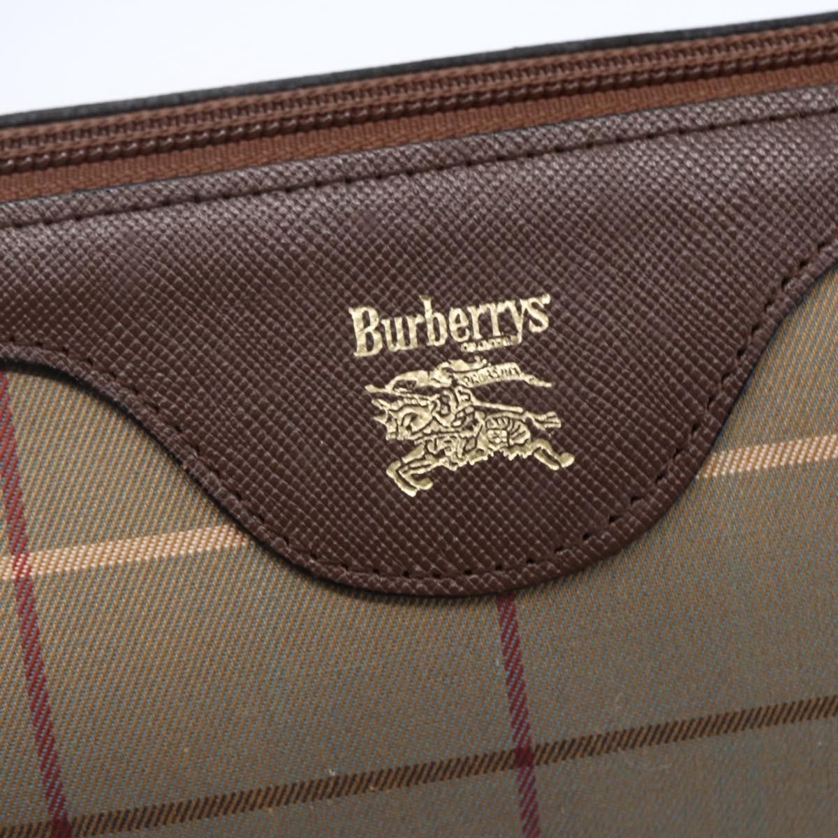 Burberry Nova check Pochette Canvas, BEIGE, CANVAS, Clutche & pouche