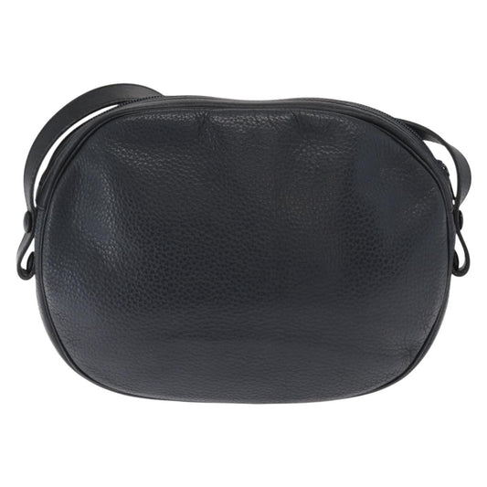 Christian Dior Vintage Shoulder Bag Leather, NAVY, LEATHER, Shoulder bag