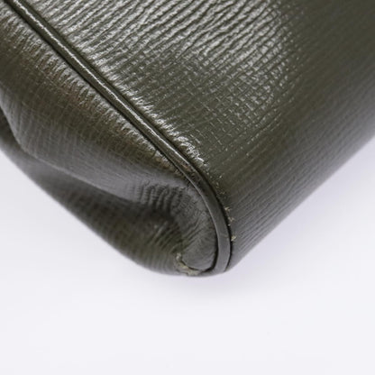 Celine Vintage Circle Logo Crossbody Bag Leather, KHAKI, LEATHER, Crossbody bag