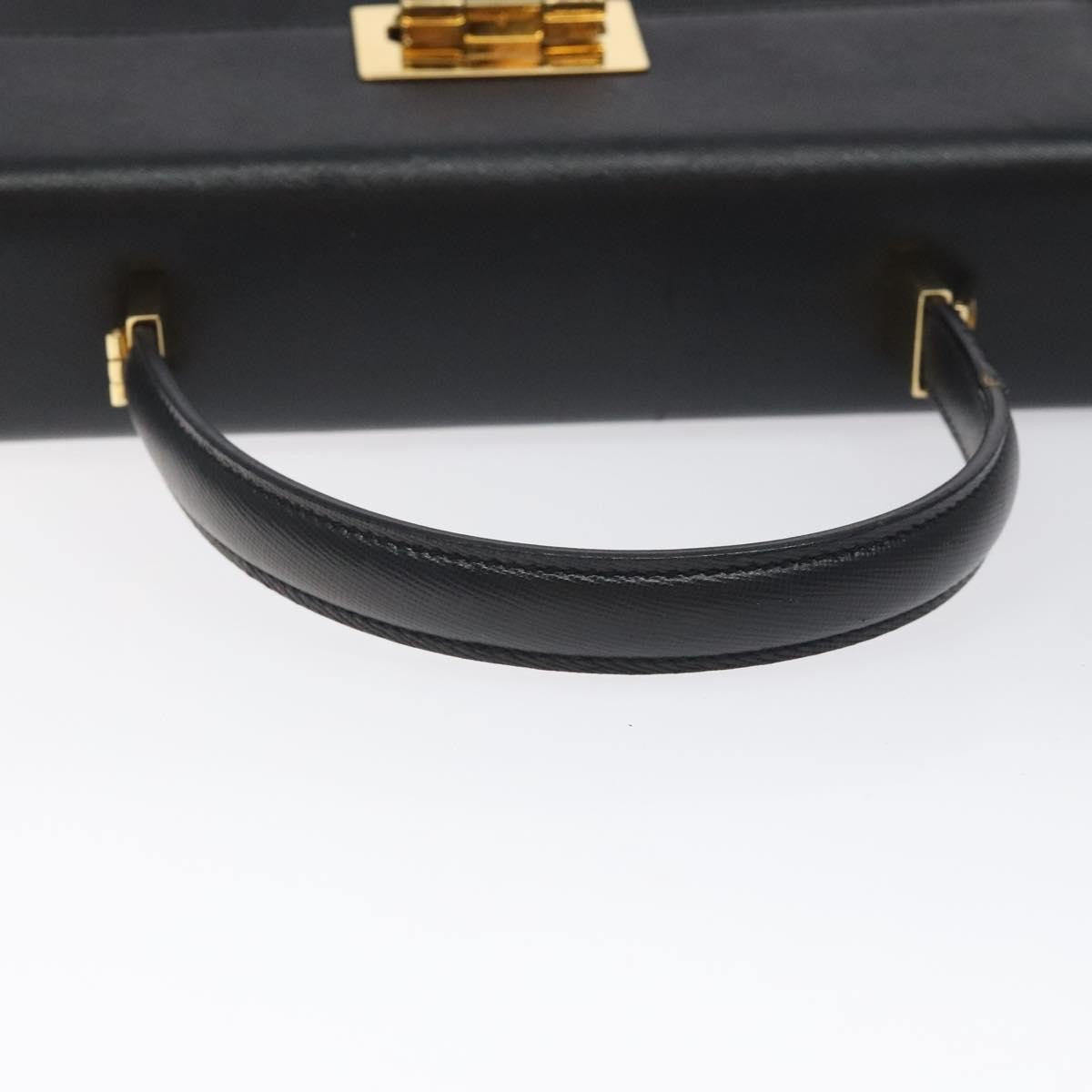 Salvatore Ferragamo Gancini Convertible Top Handle Bag Leather, BLACK, LEATHER, Handbag