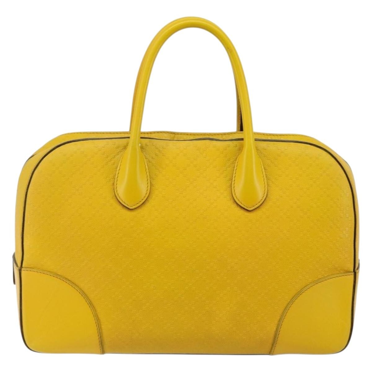 Gucci Bright Top Handle Bag Diamante Leather, YELLOW, LEATHER, Handbag