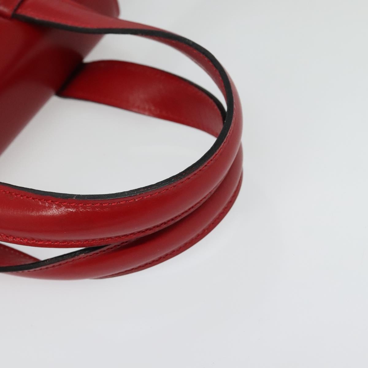 Loewe Anagram handbag Leather, RED, LEATHER, Handbag