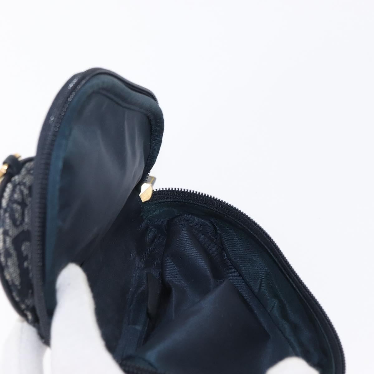 Christian Dior Saddle Zip Pouch Diorissimo Canvas, NAVY, CANVAS, Clutche & pouche
