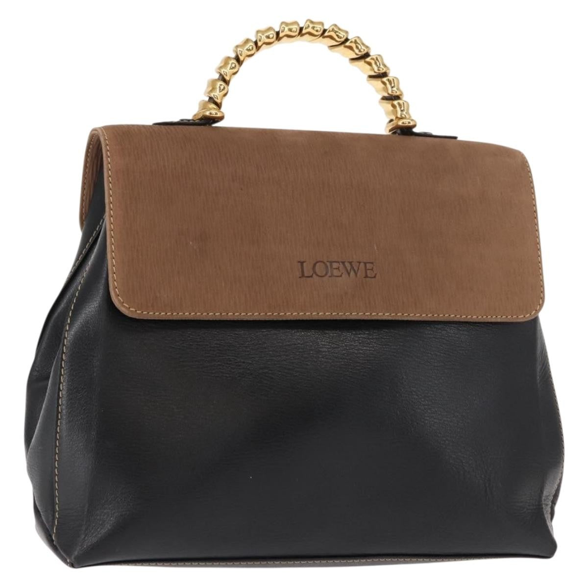 Loewe Vintage Velazquez Top Handle Bag Leather, BROWN, LEATHER, Handbag
