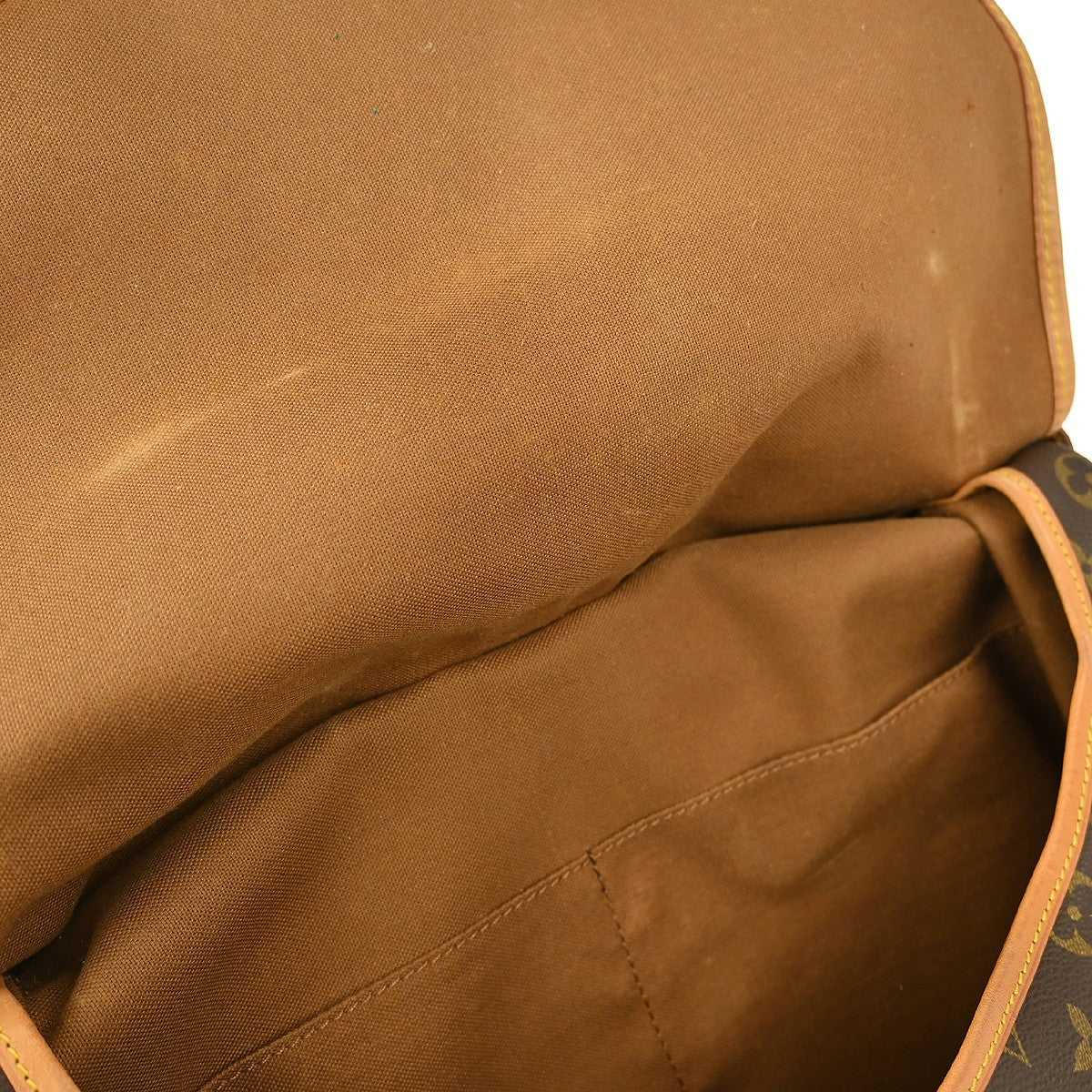 Louis Vuitton Saumur Handbag Monogram Canvas, BROWN, CANVAS, Shoulder bag