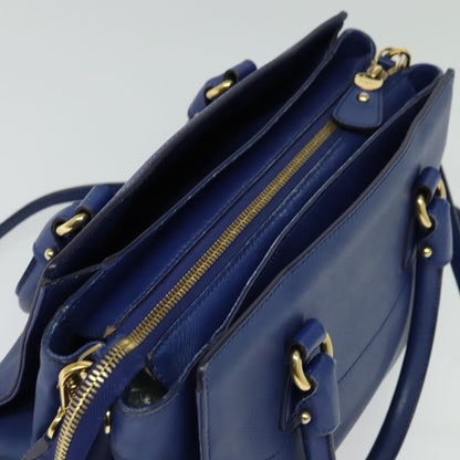 Salvatore Ferragamo Beky Tote Saffiano Leather, BLUE, LEATHER, Tote bag