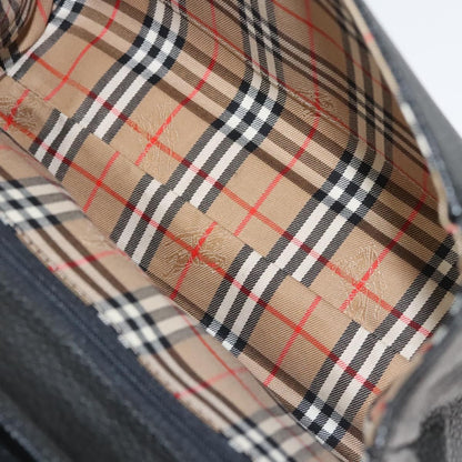 Burberry Vintage Handbag Leather, BLACK, LEATHER, Handbag