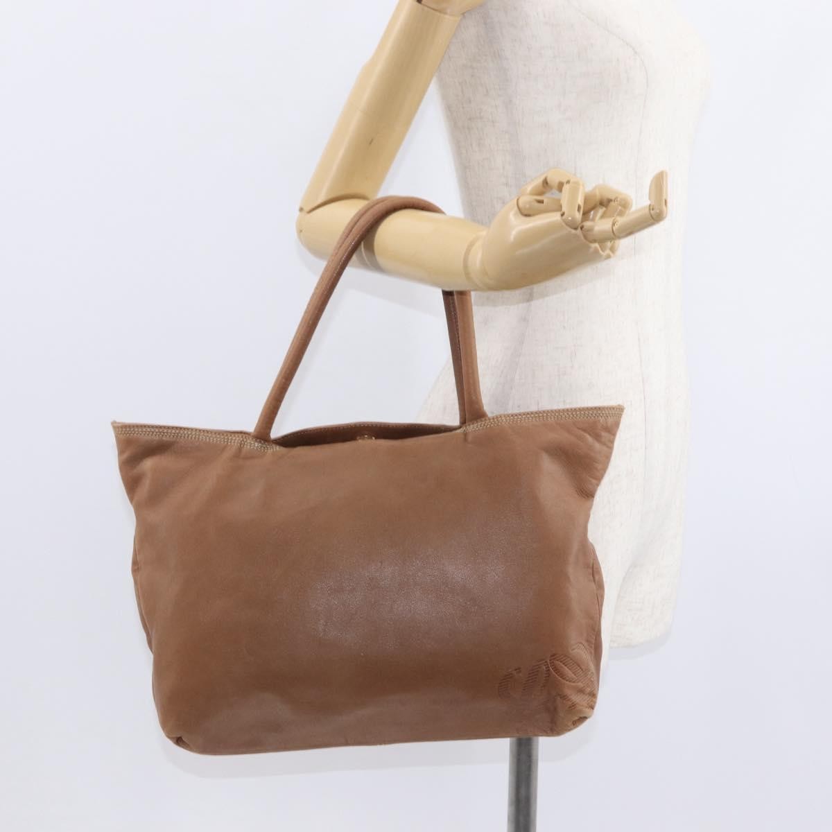 Loewe Anagram Tote Leather, BROWN, LEATHER, Tote bag