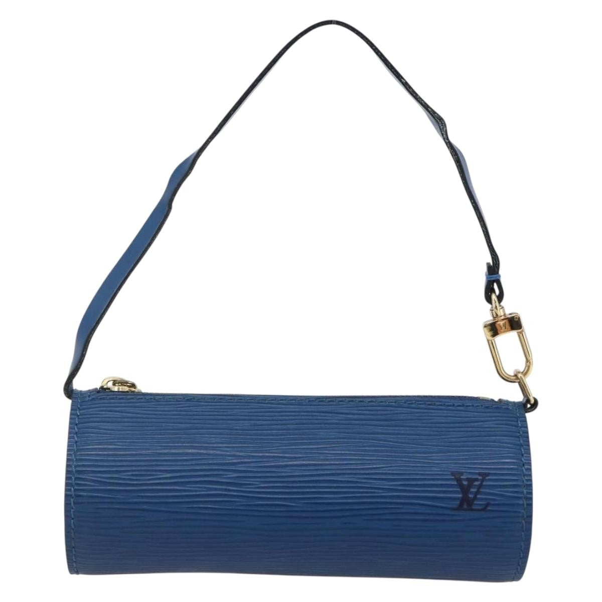 Louis Vuitton Soufflot Pochette Epi Leather, BLUE, LEATHER, Clutche & pouche