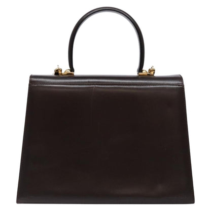 Salvatore Ferragamo Convertible Top Handle Bag Leather, BROWN, LEATHER, Handbag