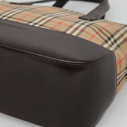 Burberry Nova Handbag Check Pattern, BEIGE, CANVAS, Handbag