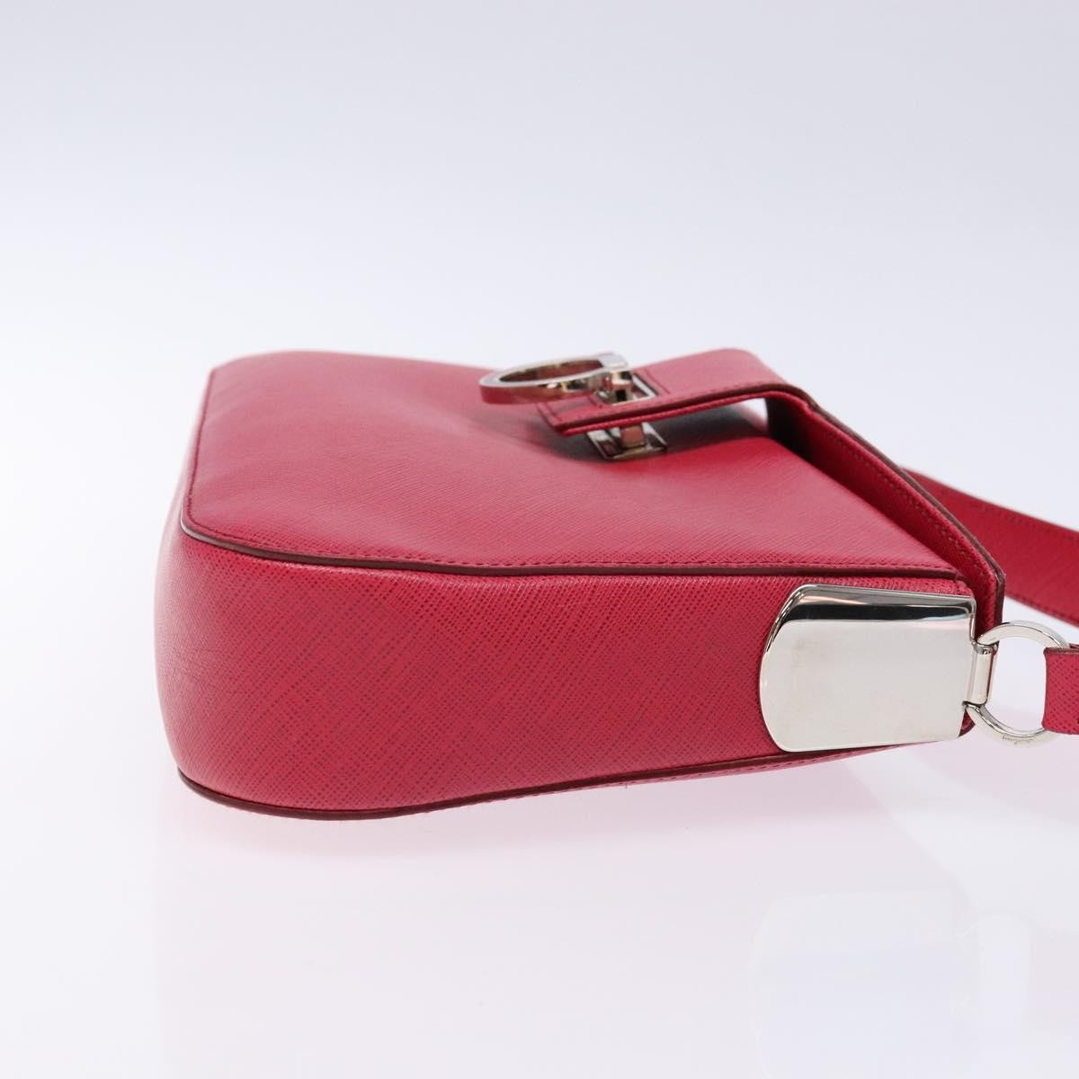 Salvatore Ferragamo Gancini Shoulder Bag Leather, PINK, LEATHER, Shoulder bag