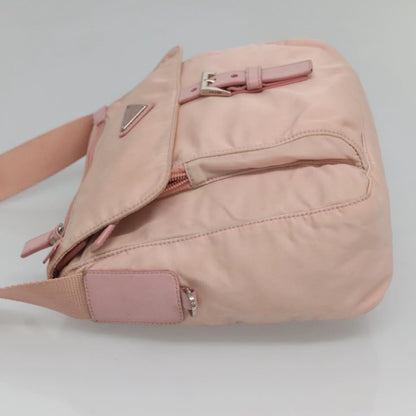 Prada Buckle Messenger Bag Tessuto, PINK, NYLON, Shoulder bag