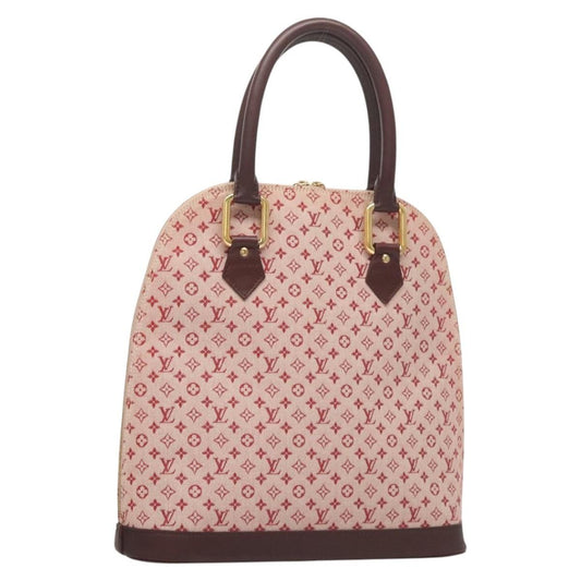 Louis Vuitton Alma Handbag Mini Lin, RED, CANVAS, Handbag