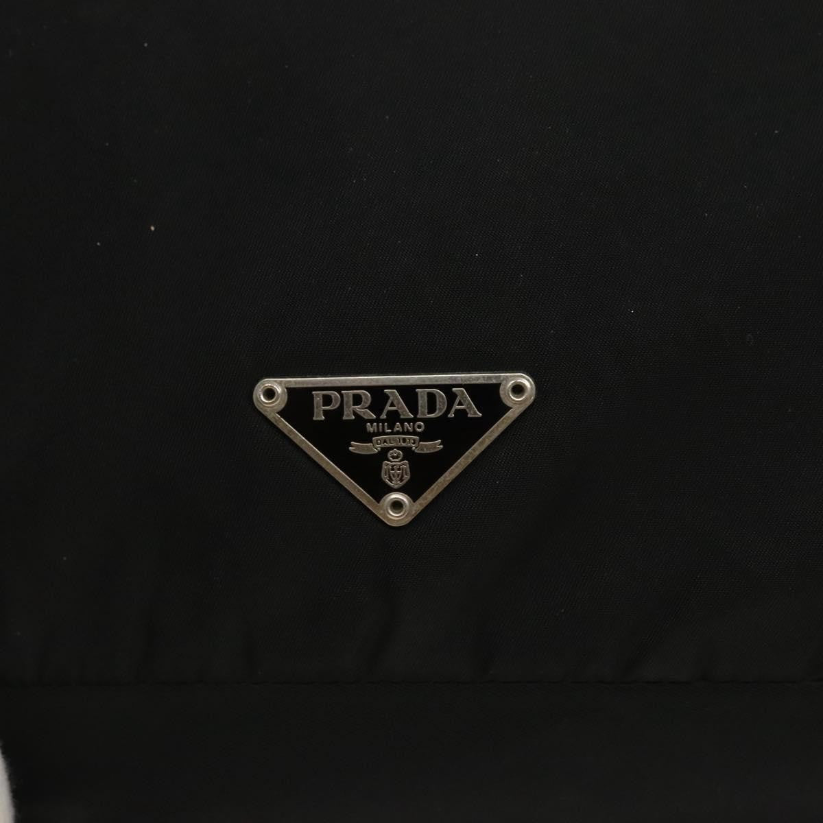 Prada Vintage Flap Messenger Bag Tessuto, BLACK, NYLON, Shoulder bag
