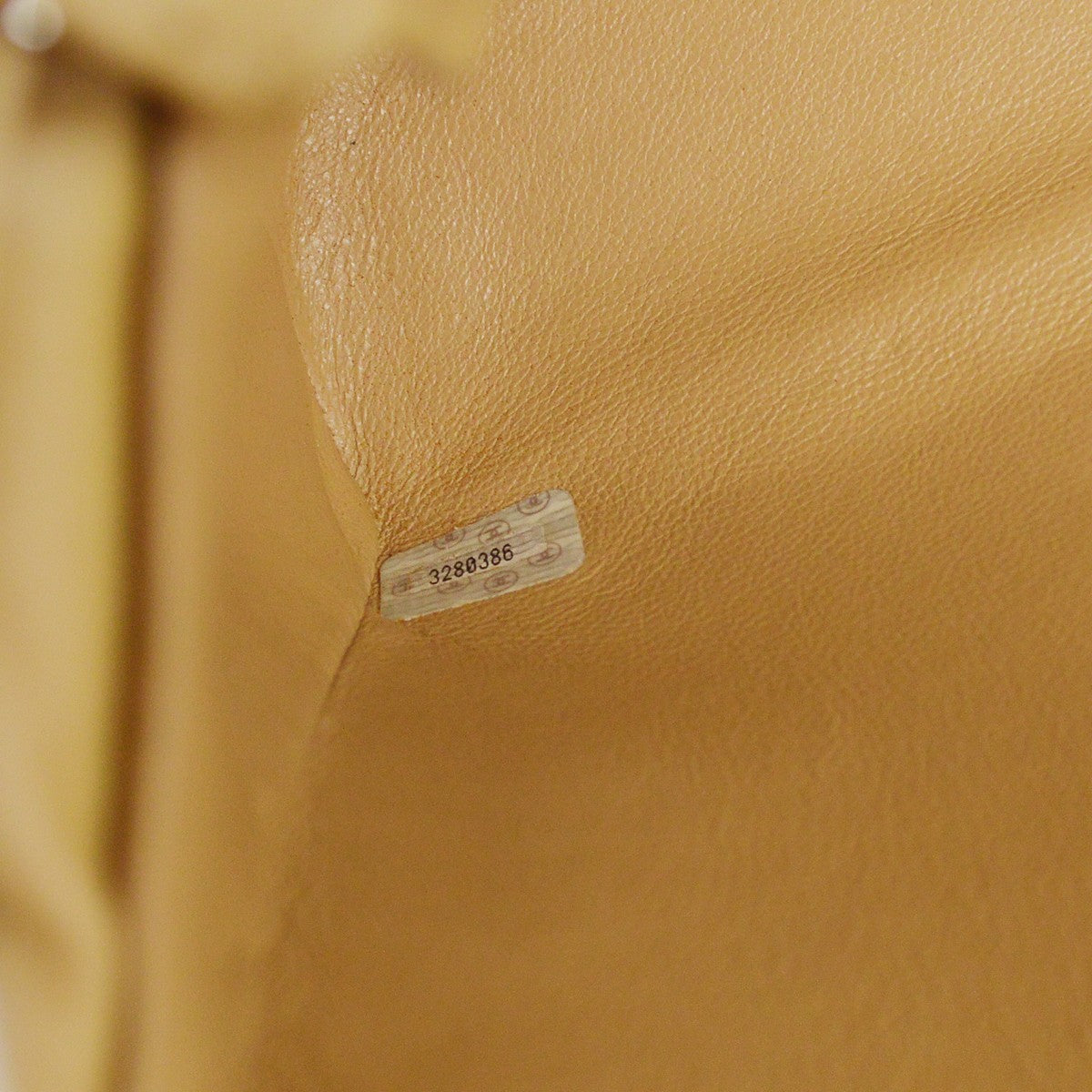 Chanel Vintage CC Flap Shoulder Bag Quilted Lambskin, BEIGE, LEATHER, Shoulder bag