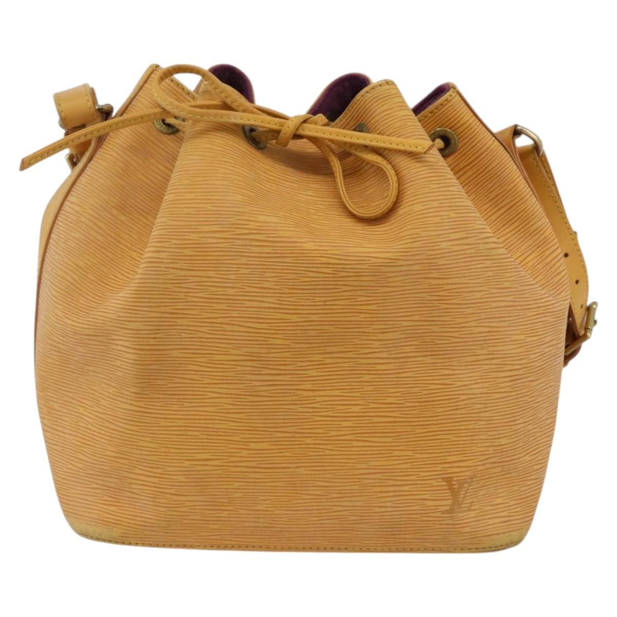 Louis Vuitton Petit Noe Handbag Epi Leather, YELLOW, LEATHER, Shoulder bag