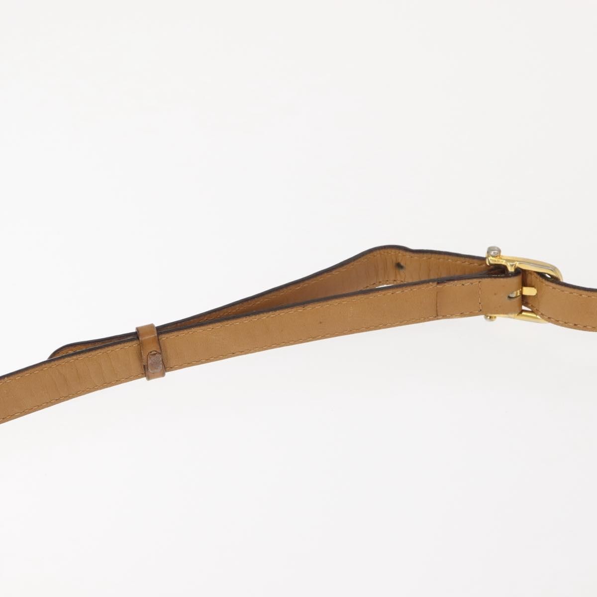 Celine Vintage Macadam Shoulder Bag Canvas and Leather, BEIGE, CANVAS, Shoulder bag