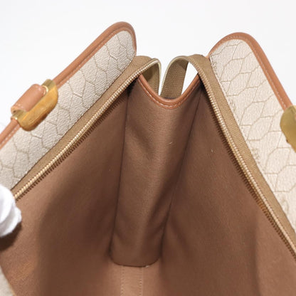 Christian Dior Vintage Honeycomb Handbag Canvas Leather, BEIGE, CANVAS, Handbag