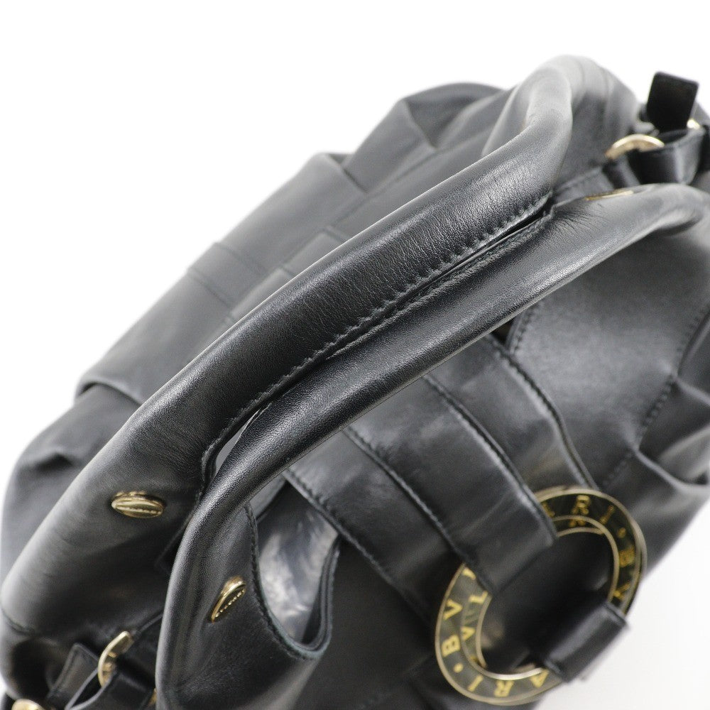 Bvlgari Chandra Hobo Leather, BLACK, LEATHER, Handbag