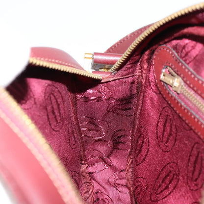 cartier Must de Cartier Shoulder Bag Leather, BURGUNDY, LEATHER, Shoulder bag