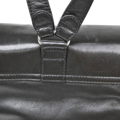 Chanel Vintage Flap Backpack Leather, Black, Leather, Backpack