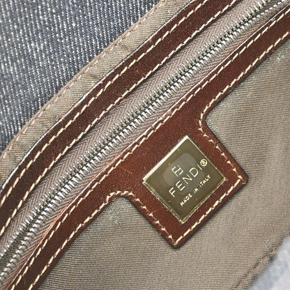 Fendi Vintage Shoulder Bag Denim, NAVY, DENIM_JEANS, Shoulder bag