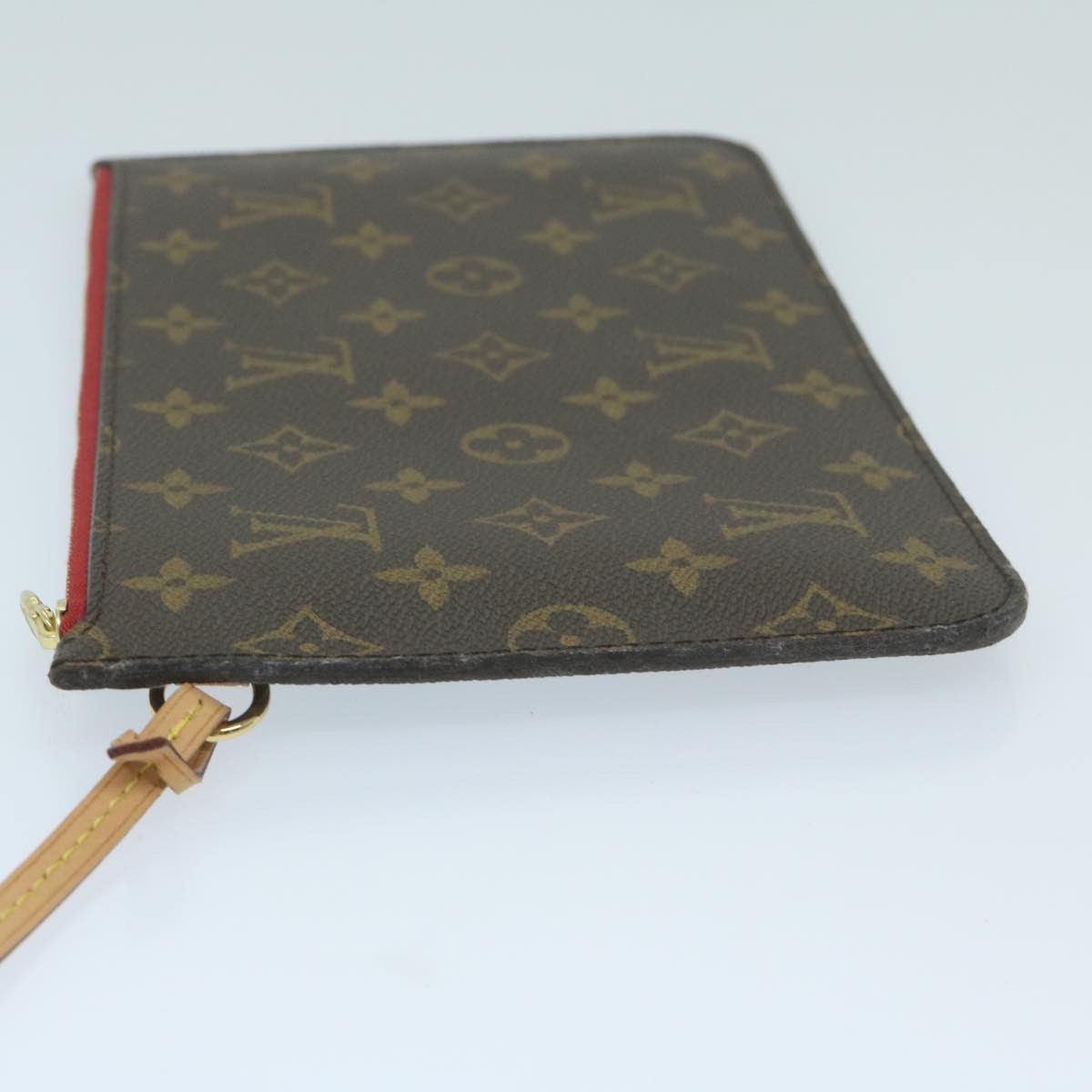 Louis Vuitton Neverfull Pochette Monogram Canvas, BROWN, CANVAS, Tote bag