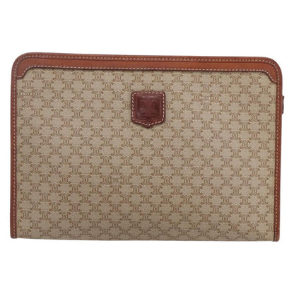 Celine Macadam Pochette Classic, BEIGE, CANVAS, Clutche & pouche