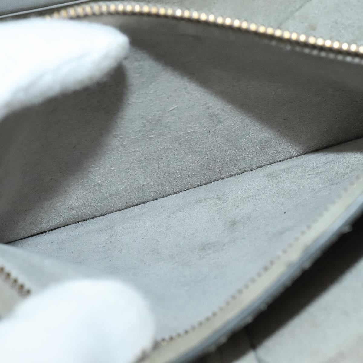 Celine Tri-Fold Clutch on Chain Smooth Leather, GRAY, LEATHER, Shoulder bag