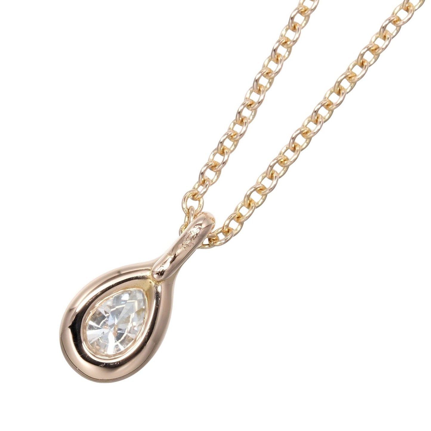 Tiffany & Co. By the yard pair shape necklace 18K Pink Gold with Diamond, GOLD, PINK_GOLD, Necklace