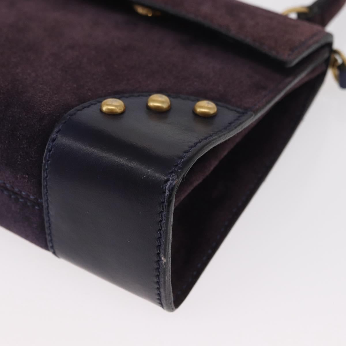 Celine Handbag Suede, PURPLE, SUEDE, Handbag