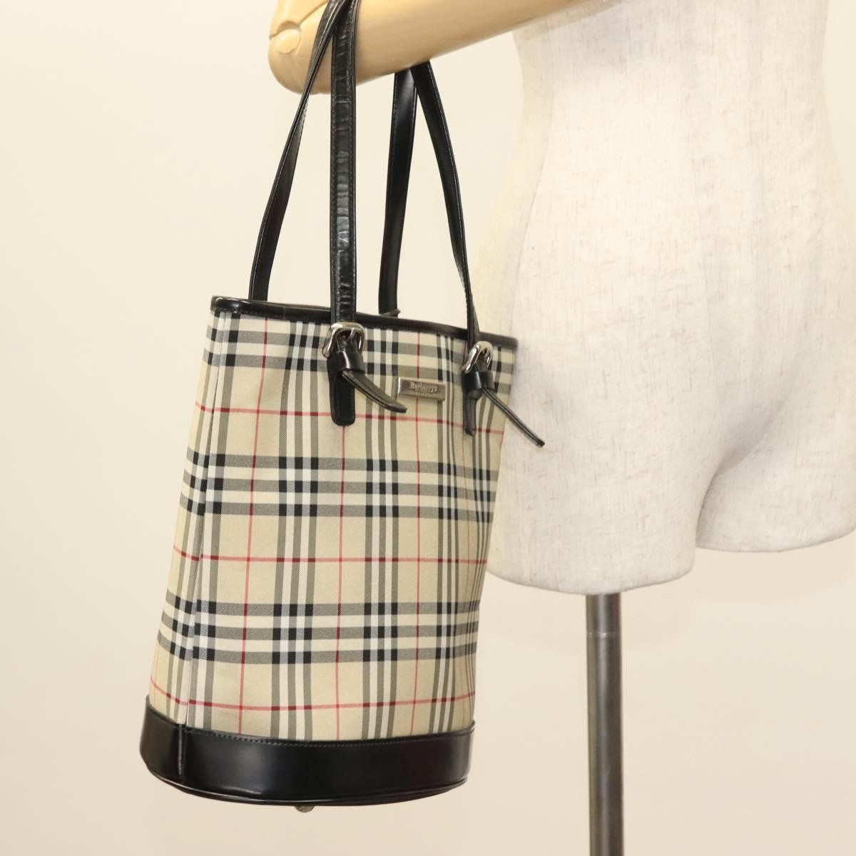 Burberry Nova Check Tote canvas check pattern, BEIGE, CANVAS, Tote bag