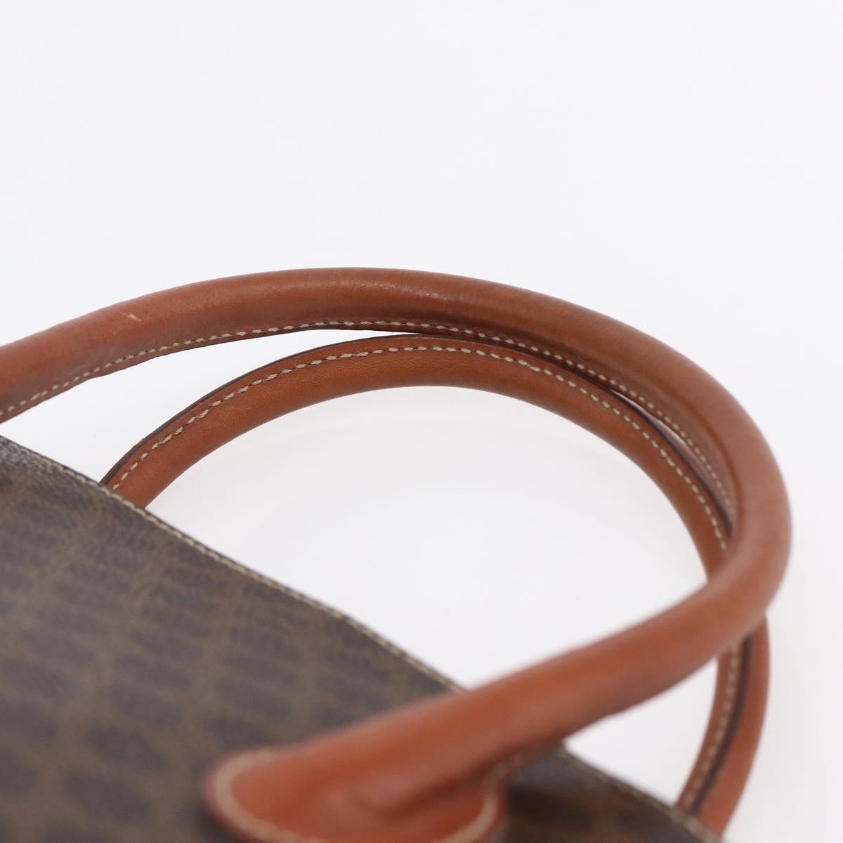 Celine Vintage Macadam Handbag Canvas, BROWN, CANVAS, Handbag