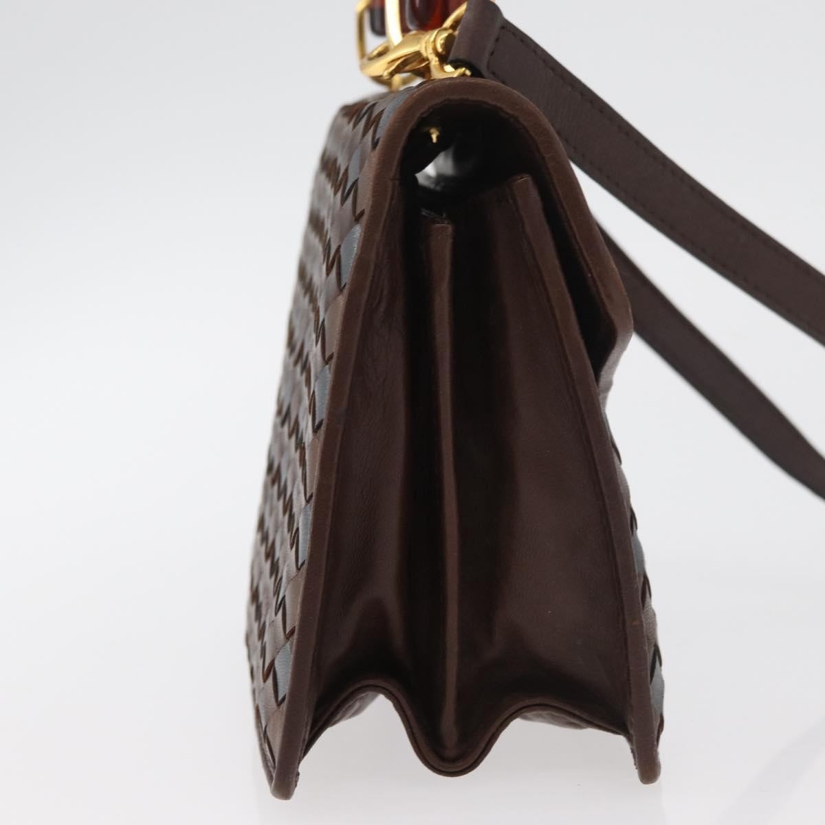 Bottega Veneta Intrecciato Handbag Leather, Brown, Leather, Handbag