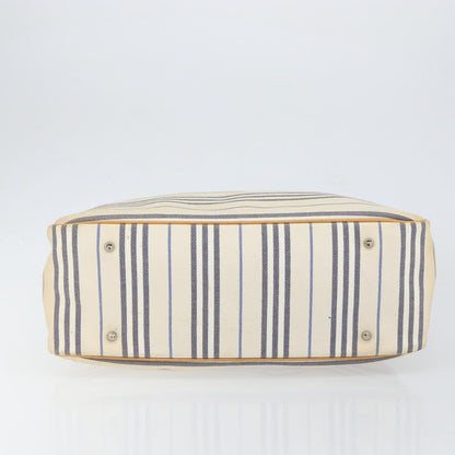 Burberry Vintage Handbag Canvas, WHITE, CANVAS, Handbag