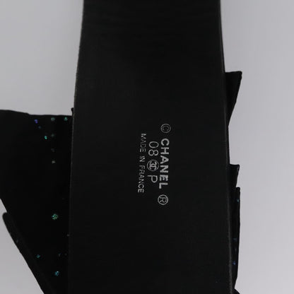 Chanel Vintage bow belt Leather, BLACK, LEATHER, Belts