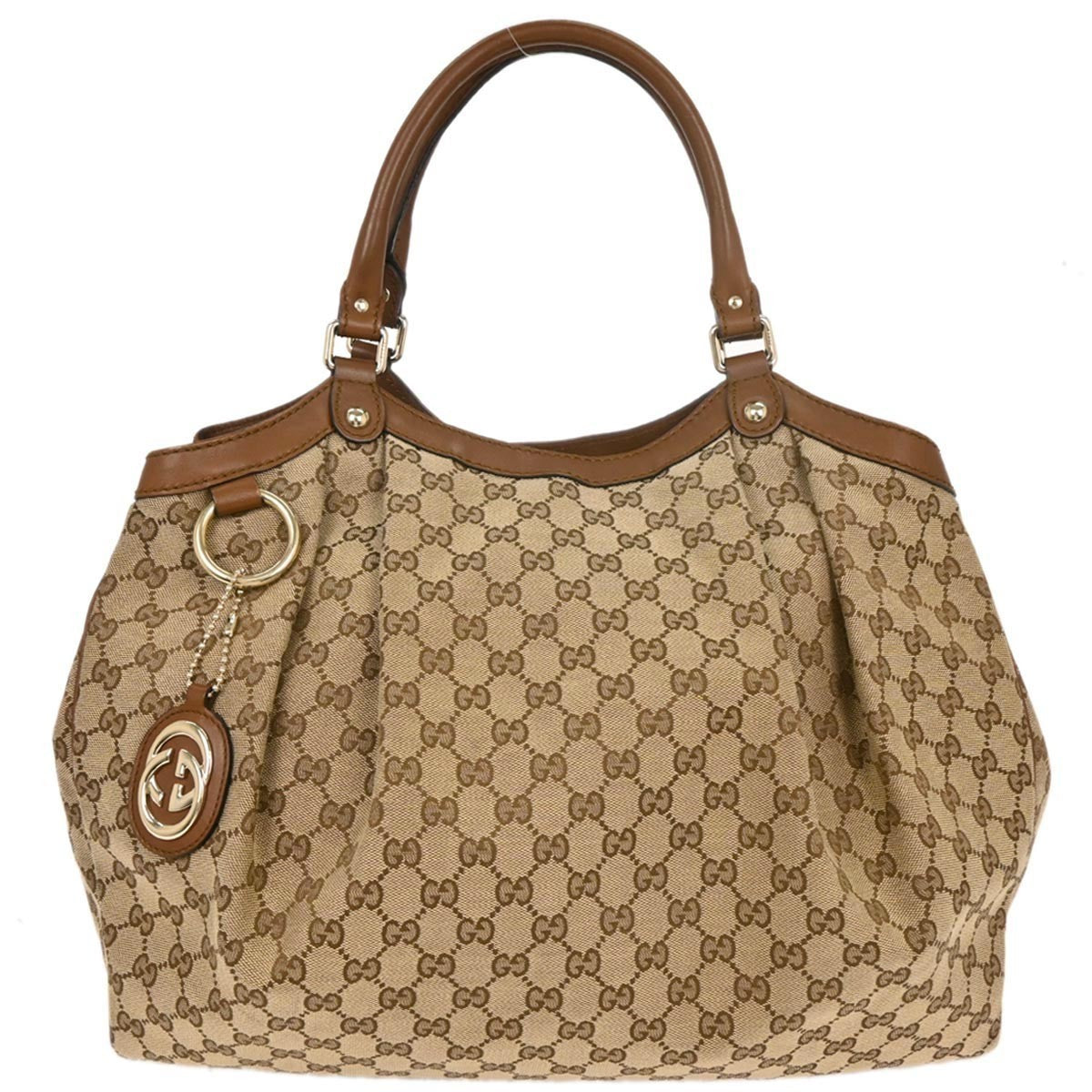 Gucci Sukey Tote GG Canvas, BEIGE, CANVAS, Tote bag