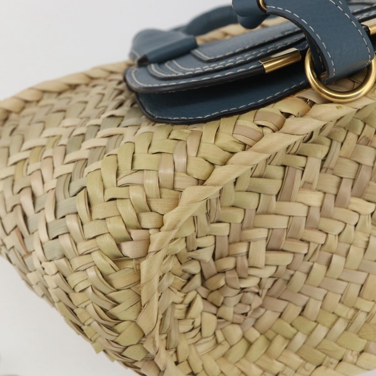 Chloe Marcie Basket Bag Raffia, Beige, Wicker, Tote Bag