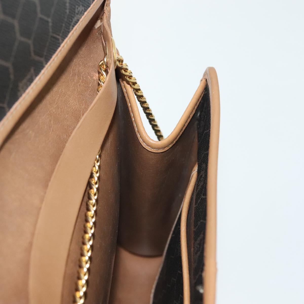 Christian Dior Vintage Honeycomb chain Canvas, BLACK, CANVAS, Handbag