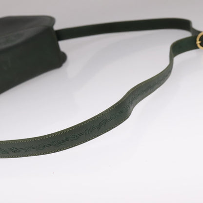 Burberry Vintage Shoulder Bag Leather, GREEN, LEATHER, Shoulder bag
