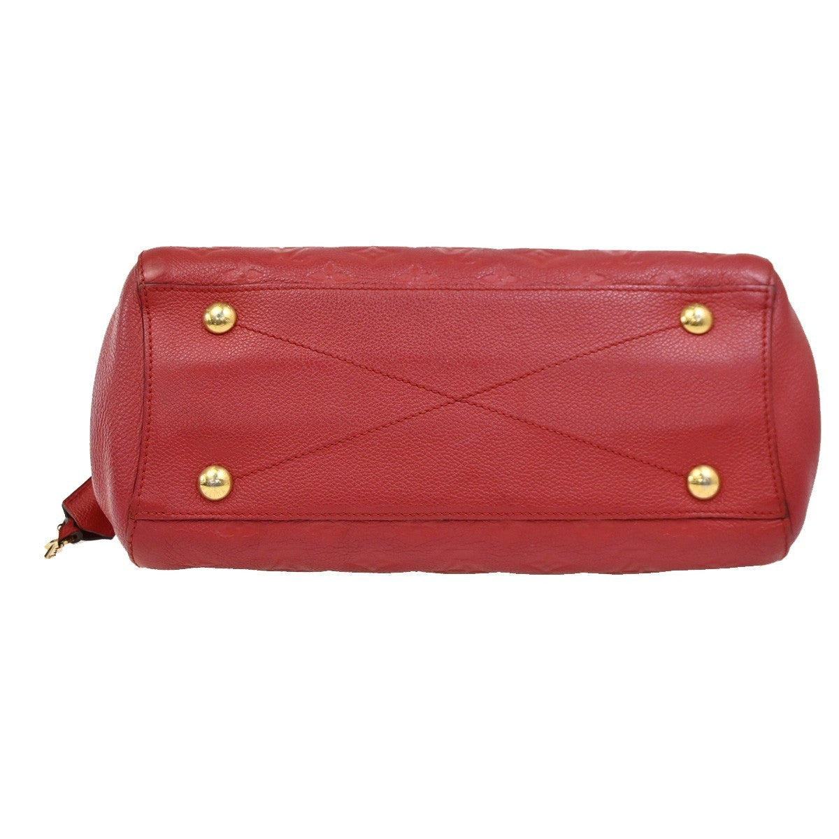 Louis Vuitton Montaigne Handbag Monogram Empreinte Leather, RED, LEATHER, Handbag