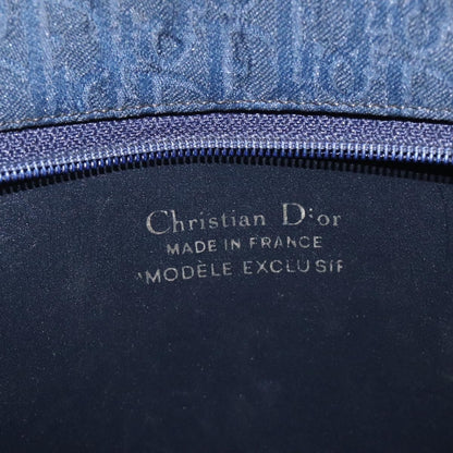 Christian Dior Vintage Trotter Handbag Canvas, NAVY, CANVAS, Handbag