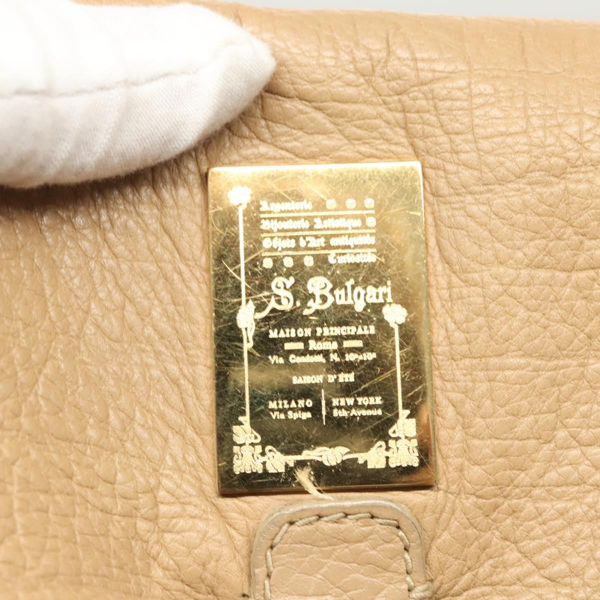 Bvlgari Shoulder bag Leather, BEIGE, LEATHER, Shoulder bag