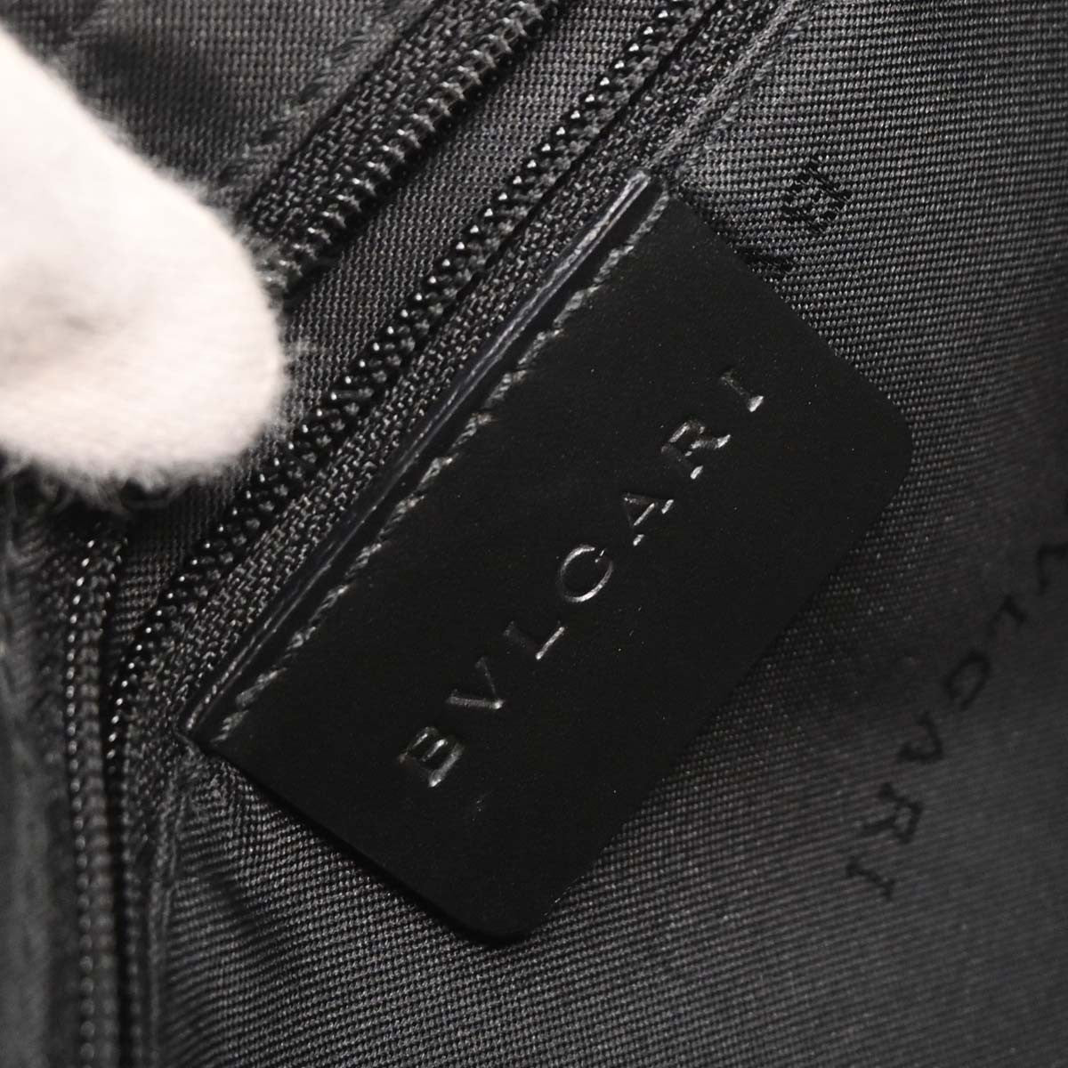 Bvlgari B.Zero1 Logomania Bag Canvas with Leather, BLACK, CANVAS, Shoulder bag