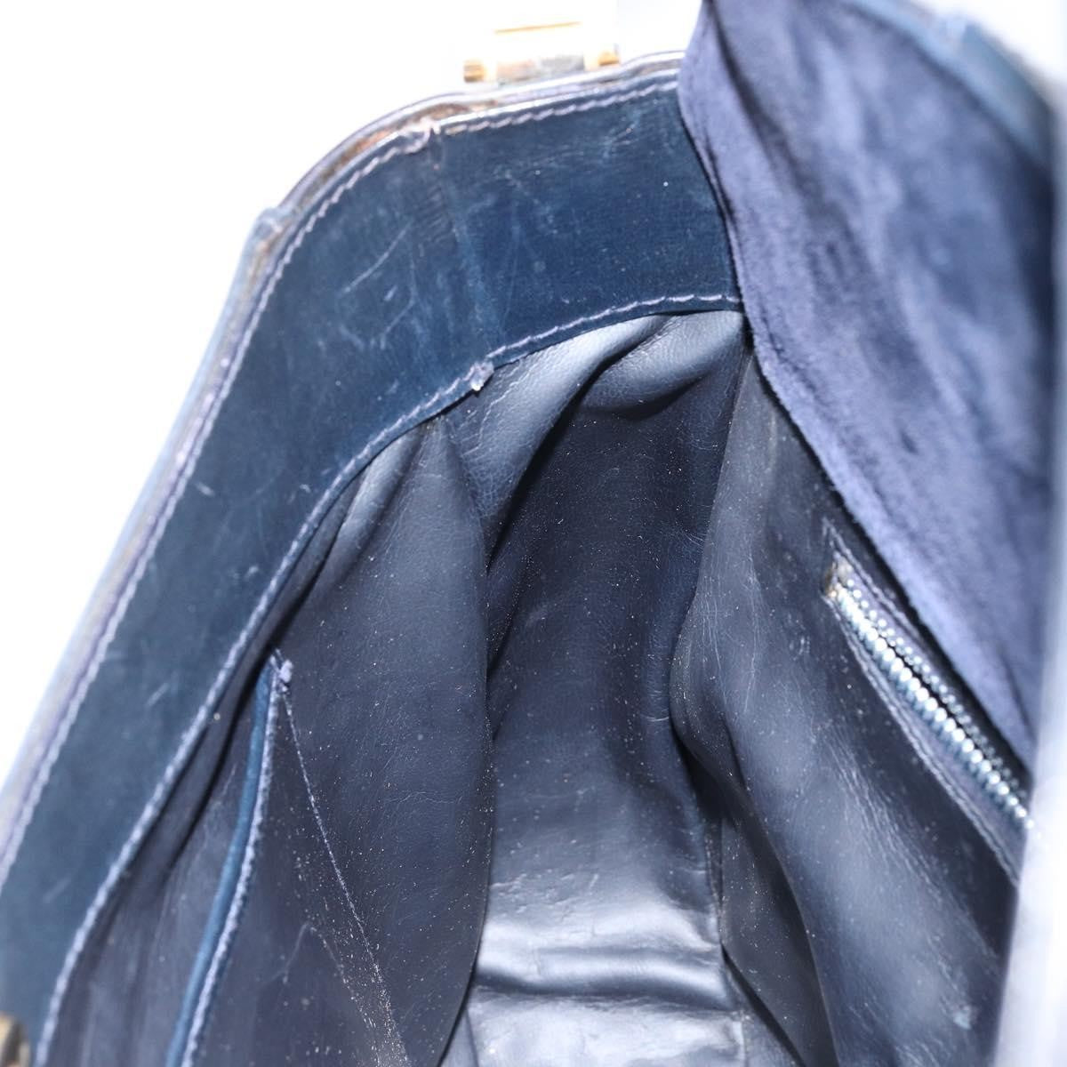 Gucci Vintage Handbag Suede, NAVY, SUEDE, Handbag