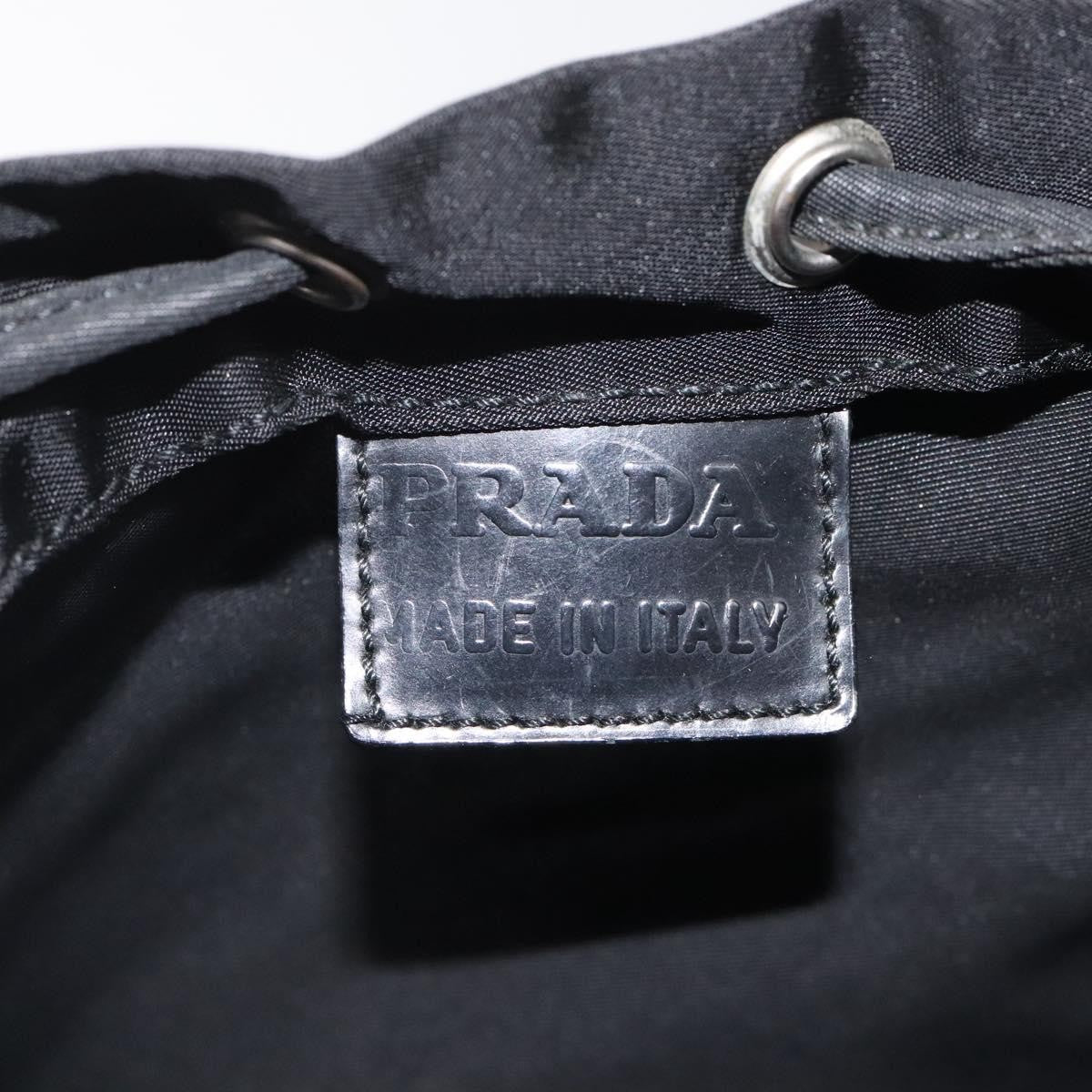 Prada Vela Drawstring Bucket Wristlet Pouch Tessuto, BLACK, NYLON, Clutche & pouche