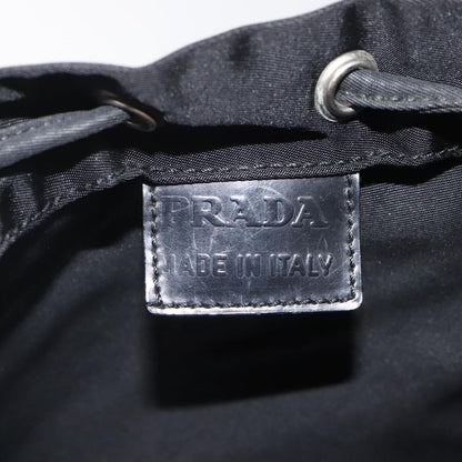 Prada Vela Drawstring Bucket Wristlet Pouch Tessuto, BLACK, NYLON, Clutche & pouche