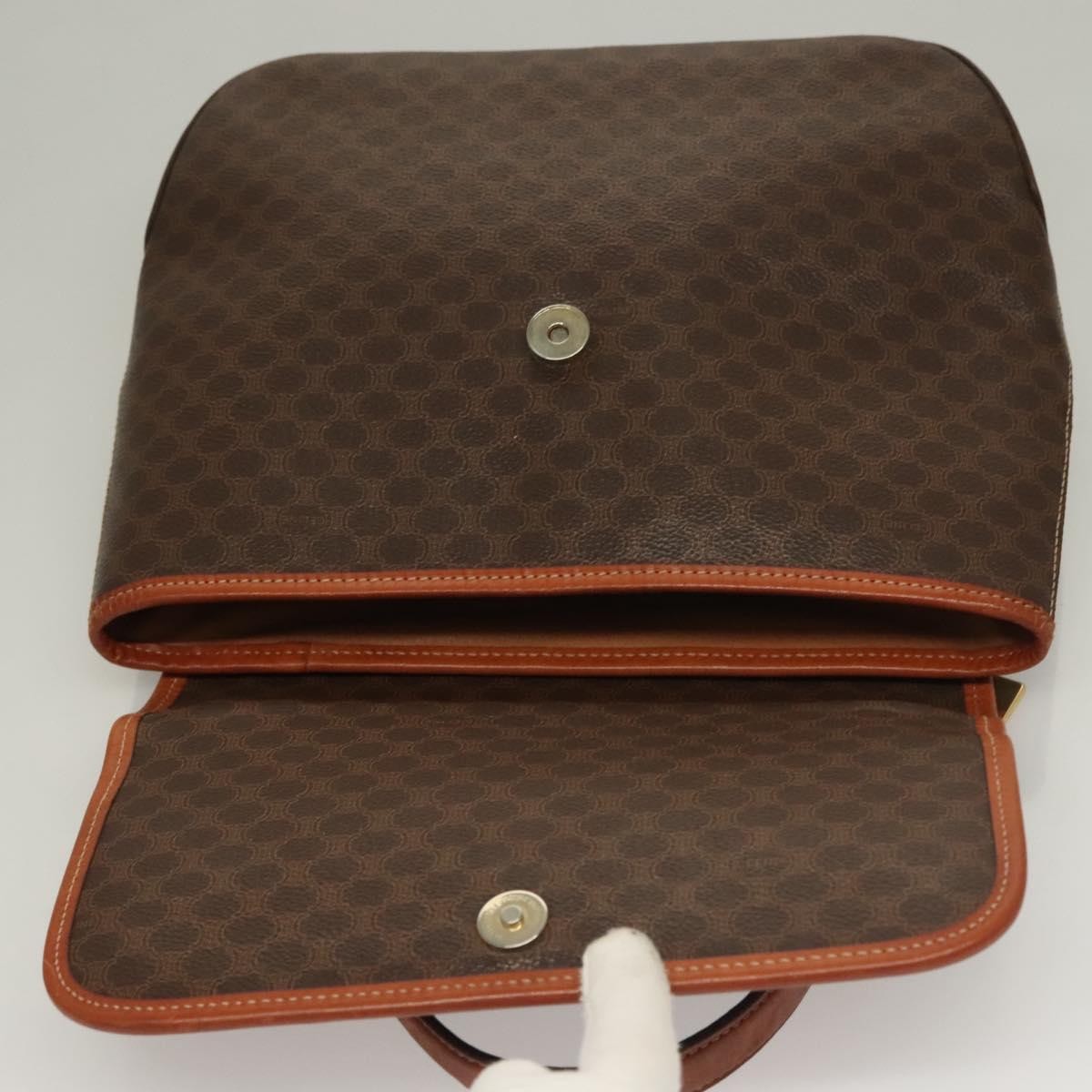 Celine Triomphe vintage handbag Macadam canvas, BROWN, CANVAS, Handbag